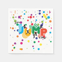 Servilleta De Papel Jump Play Trampoline Park Fiestas Niños Cumpleaños