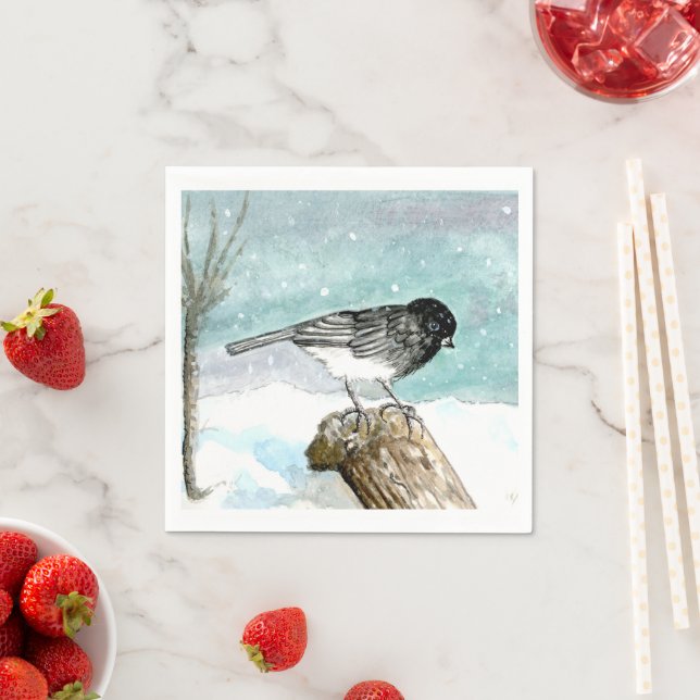 Servilleta De Papel Junco - Napkin de cócteles de la nieve (In situ)