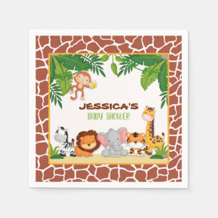 Servilleta De Papel Jungle Baby Shower Napkin
