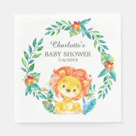 Servilleta De Papel Jungle Lion Baby Shower Paper Napkins