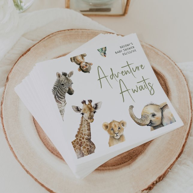 Servilleta De Papel Jungle Safari Animals Adventure de Baby Shower (Subido por el creador)
