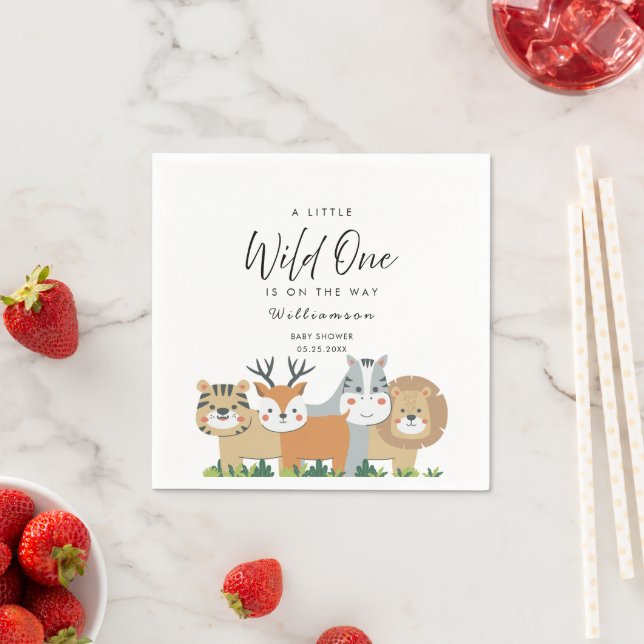 Servilleta De Papel Jungle Safari Baby Shower (In situ)