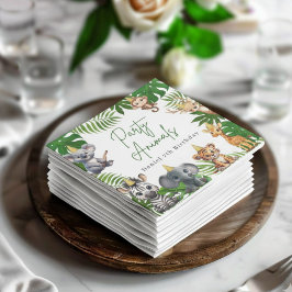 Servilleta De Papel Jungle Safari Birthday Party Napkins