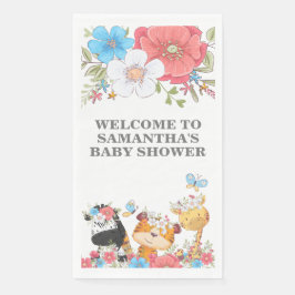 Servilleta De Papel Jungle salvaje bebé safari lindo diversión floral