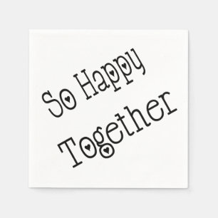 Servilleta De Papel Junto servilletas negras tan felices de los