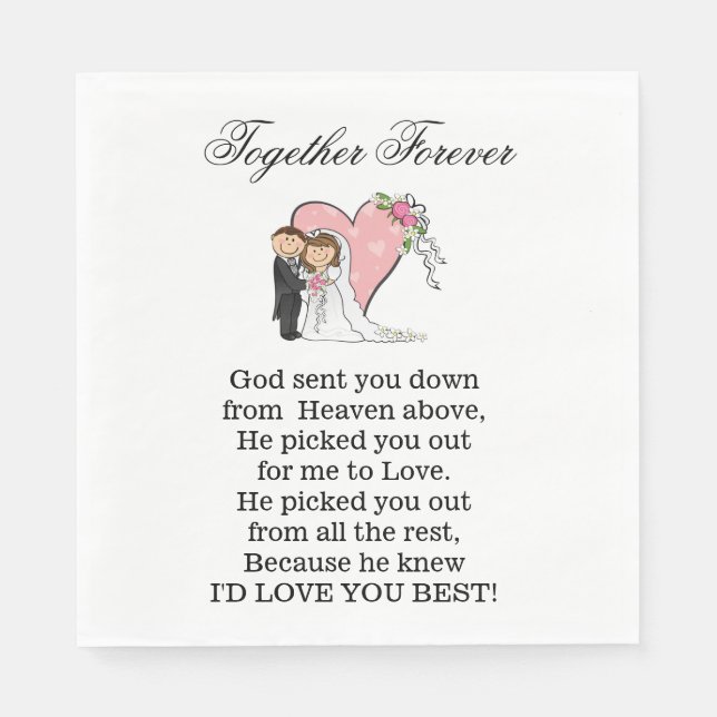 Servilleta De Papel Juntos por siempre (Anverso)