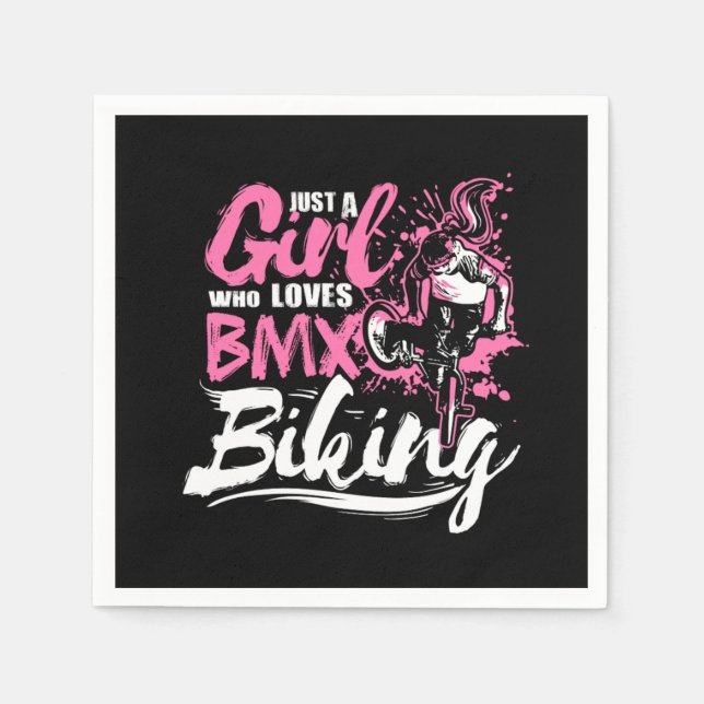 Servilleta De Papel Just a Girl Who Loves BMX Biking (Anverso)