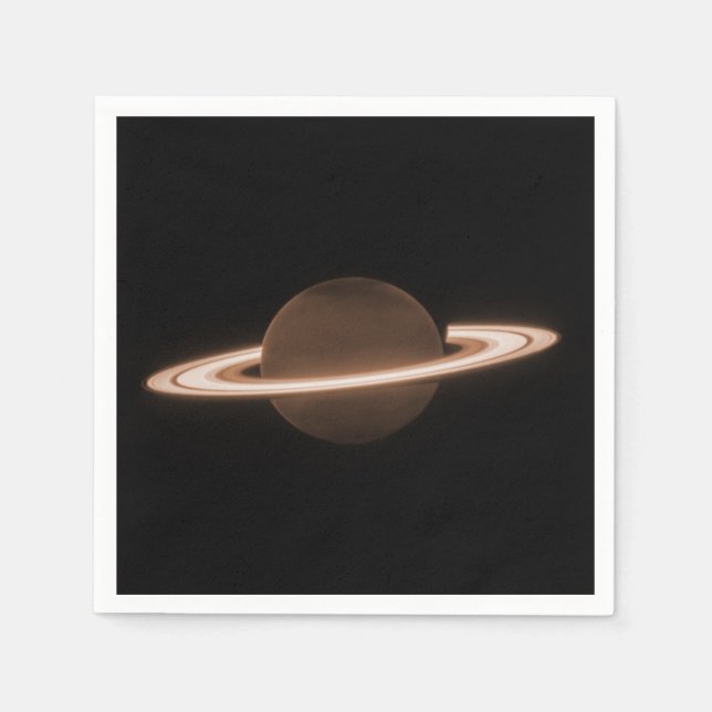 Servilleta De Papel JWST James Webb Telescopio Espacial Saturn Infrarr (Anverso)
