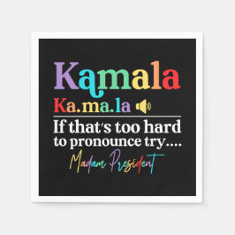 Servilleta De Papel Kamala Harris Señora Presidenta