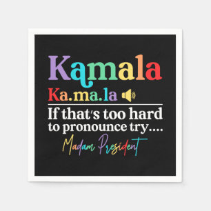 Servilleta De Papel Kamala Harris Señora Presidenta