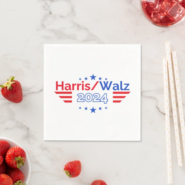 Servilleta De Papel Kamala Harris Tim Walz Elecciones 2024 (In situ)