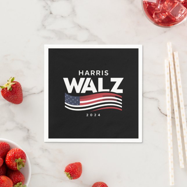 Servilleta De Papel Kamala Harris Tim Walz Waltz Elecciones 2024 (In situ)