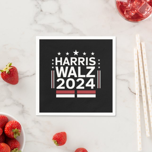 Servilleta De Papel KamalaHarris TimWaltz 2024 (In situ)