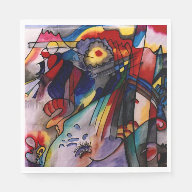 Servilleta De Papel Kandinsky - 293, obras de arte famosas, (Anverso)