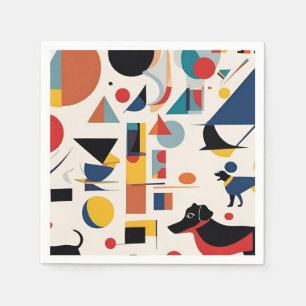Servilleta De Papel Kandinsky art & Dog lover /