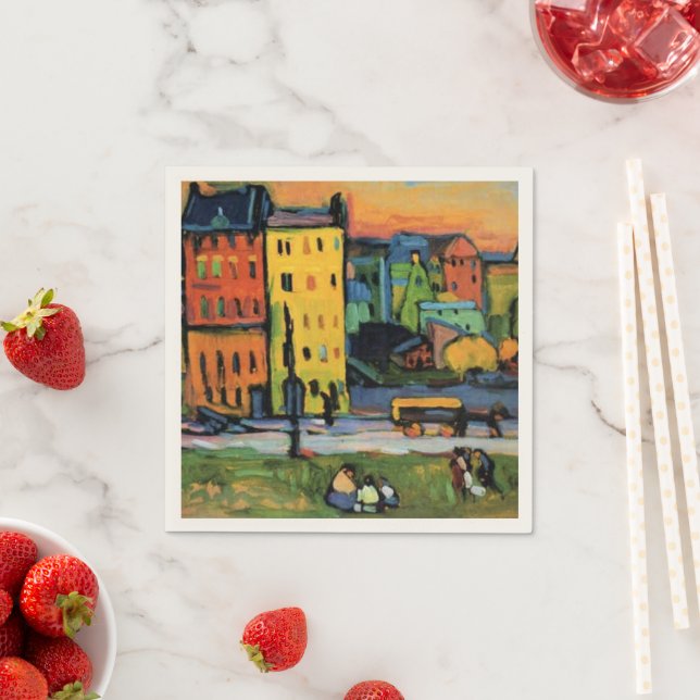 Servilleta De Papel Kandinsky - Casas en Munich, (In situ)