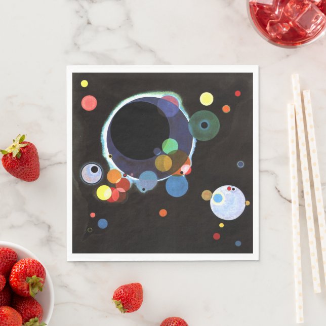 Servilleta De Papel Kandinsky - Several Circles, famous abstract art (In situ)