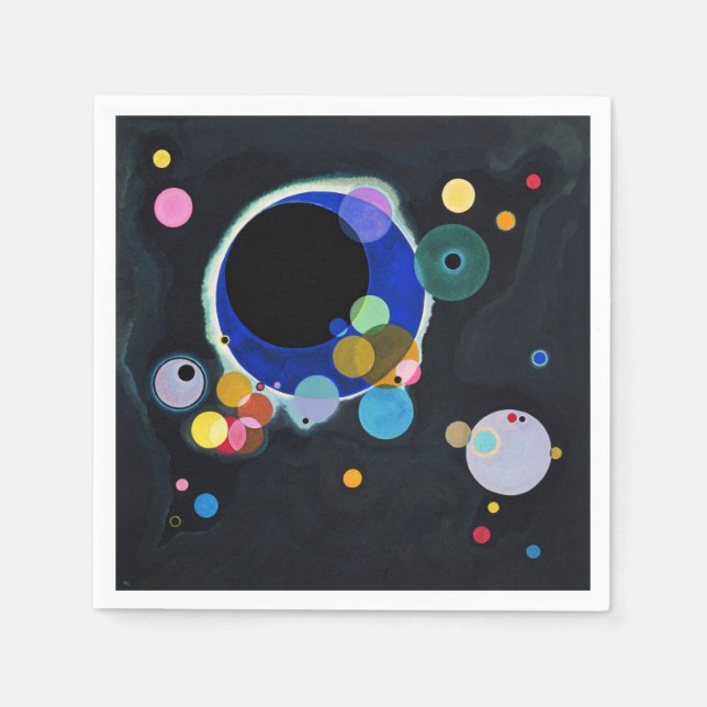 Servilleta De Papel Kandinsky Varios Círculos Artísticos (Anverso)
