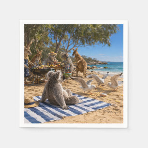 Servilleta De Papel Kangaroos Barbacoa en la playa