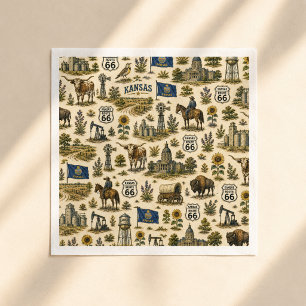 Servilleta De Papel Kansas Ruta 66 Table Prairie