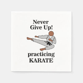 Servilleta De Papel Karate Black Belt nunca deja de lado al Fiesta de 