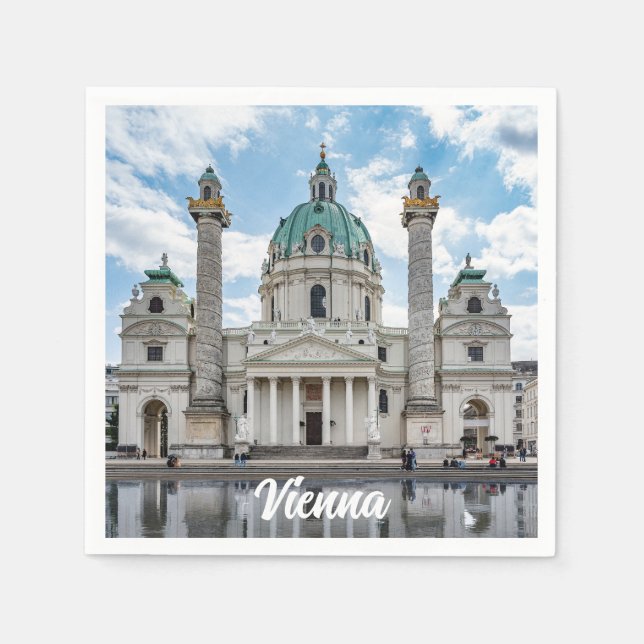 Servilleta De Papel Karlfalche en Viena, Austria (Anverso)