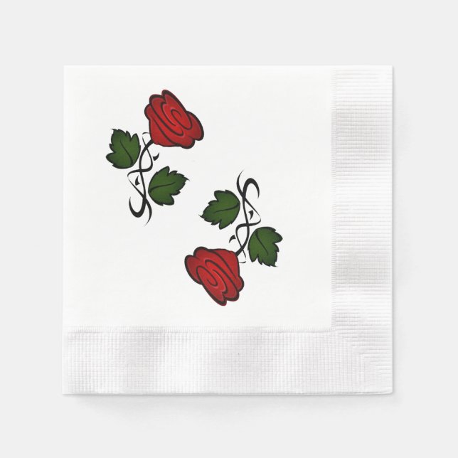 Servilleta De Papel Kash002 de Red Rose Kiss (Anverso)