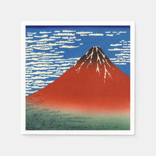 Servilleta De Papel Katsushika Hokusai - Buen Viento, Buenos Días (Anverso)