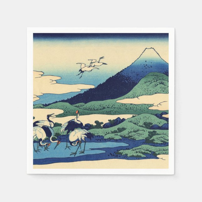 Servilleta De Papel Katsushika Hokusai - Umegawa en la provincia de Sa (Anverso)