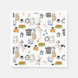 Servilleta De Papel Kawai Pet Lover Cuto Patrón Sin Marea