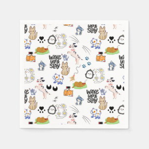 Servilleta De Papel Kawai Pet Lover Cuto Patrón Sin Marea