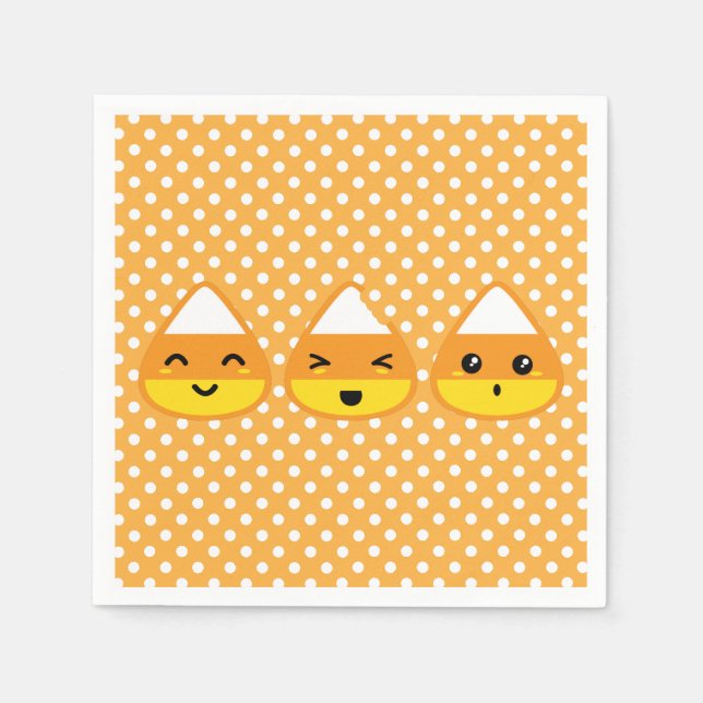 Servilleta De Papel Kawaii Candy Corn Napkins (Anverso)