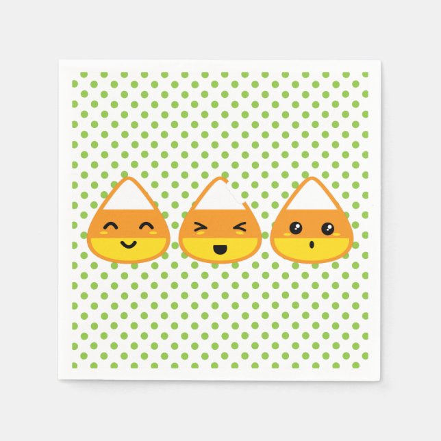 Servilleta De Papel Kawaii Candy Corn Napkins (Anverso)