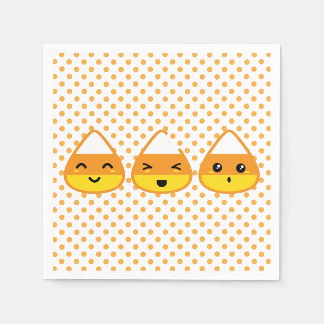 Servilleta De Papel Kawaii Candy Corn Napkins (Anverso)