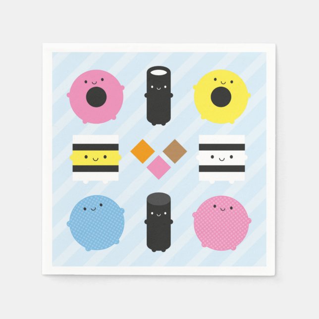 Servilleta De Papel Kawaii Candy Licorice Allanys (Anverso)