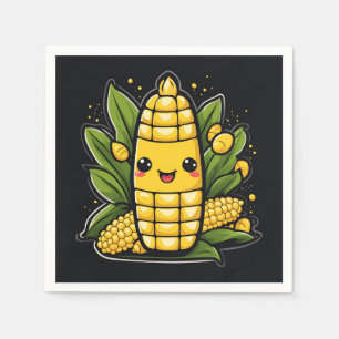 Servilleta De Papel Kawaii Corn Summer
