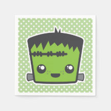 Kawaii Frankenstein Monster Halloween Napkins
