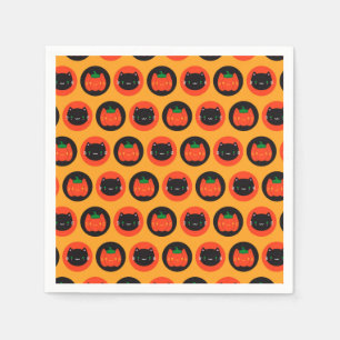 Servilleta De Papel Kawaii Halloween Calabazas