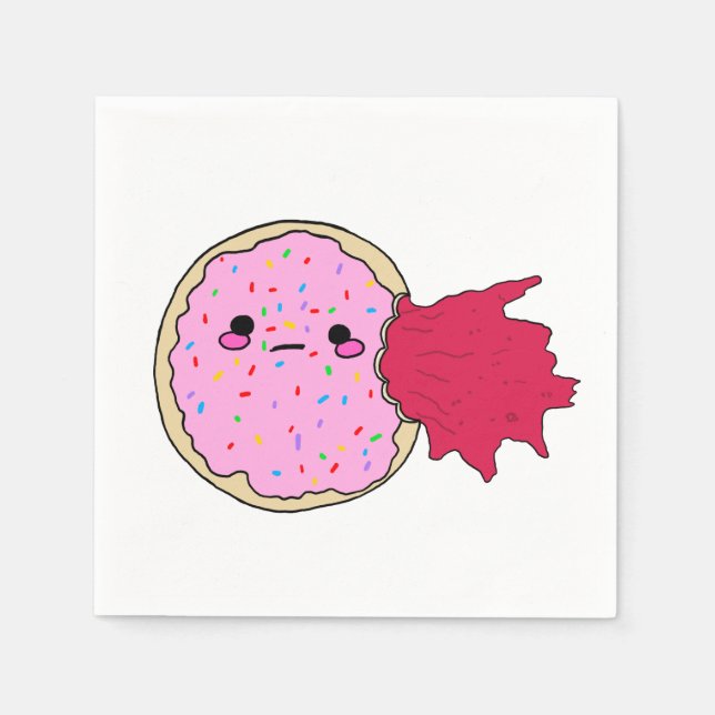 Servilleta De Papel Kawaii Jam Donut Me Comía (Anverso)