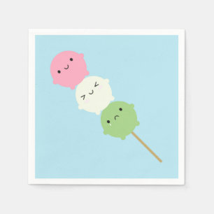 Servilleta De Papel Kawaii Mochi Dango