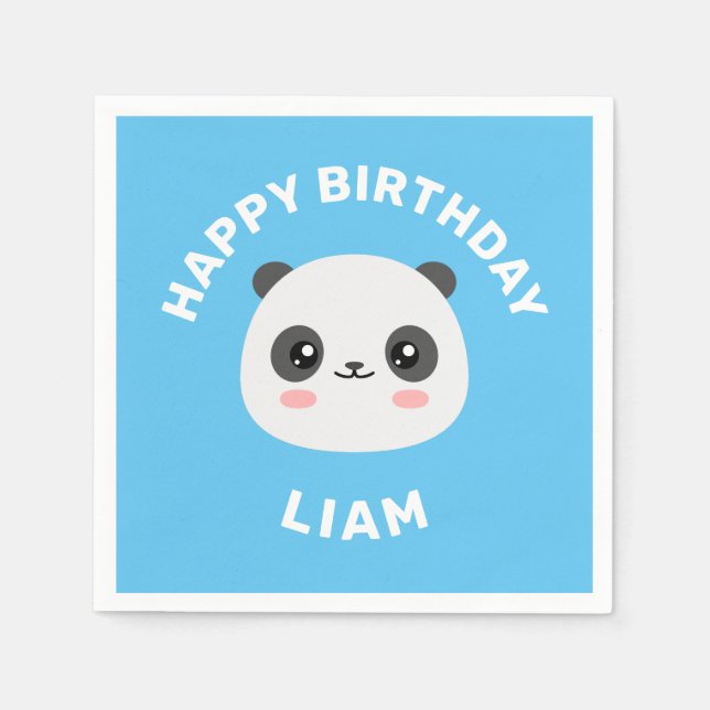 Servilleta De Papel Kawaii Panda (Anverso)