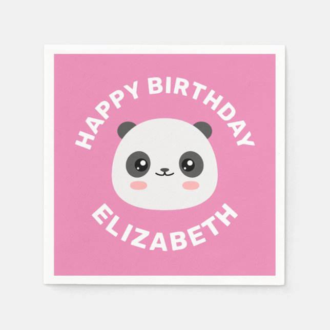 Servilleta De Papel Kawaii Panda (Anverso)