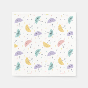 Servilleta De Papel Kawaii Pastel Ropa de paraguas