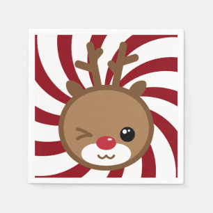 Servilleta De Papel Kawaii Reindeer Paper Napkins