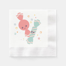 Servilleta De Papel Kawaii Sonriente Napkins de Papel Candy