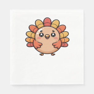 Servilleta De Papel kawaii thanksending turquía sobredimensionada T-Sh