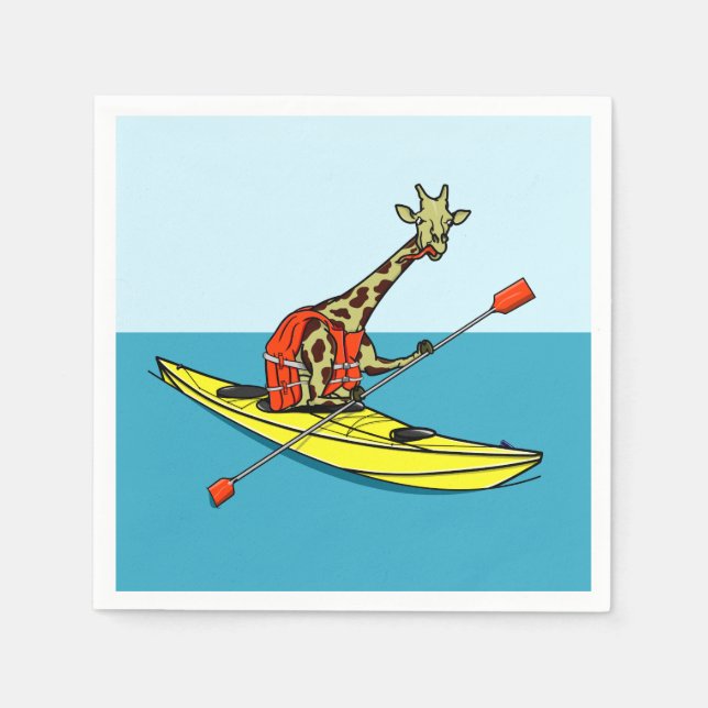 Servilleta De Papel Kayak de mar de jirafa (Anverso)
