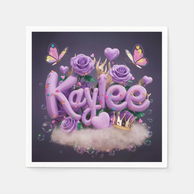 Servilleta De Papel Kaylee Birthday (Anverso)