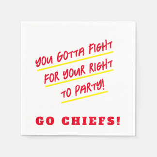 Servilleta De Papel KC Chiefs Cocktail Napkins