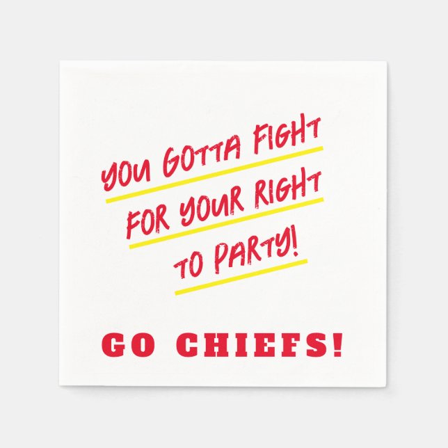 Servilleta De Papel KC Chiefs Cocktail Napkins (Anverso)